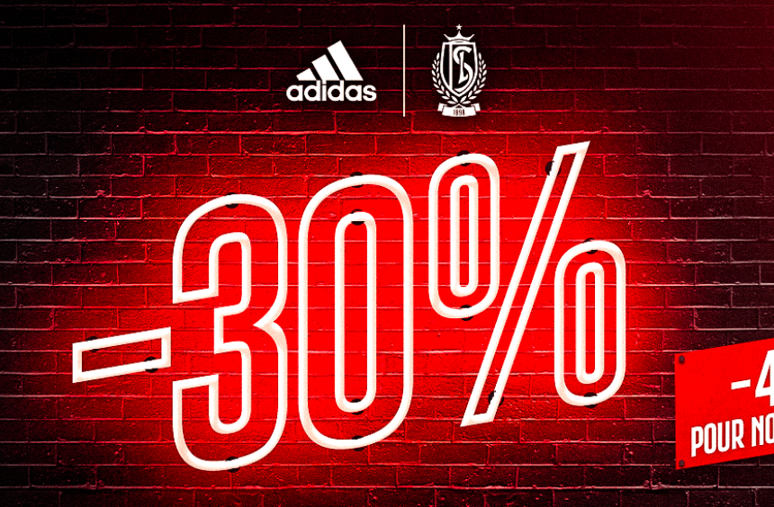 30 % de remise sur le maillot 2021-2022 et toute la collection adidas